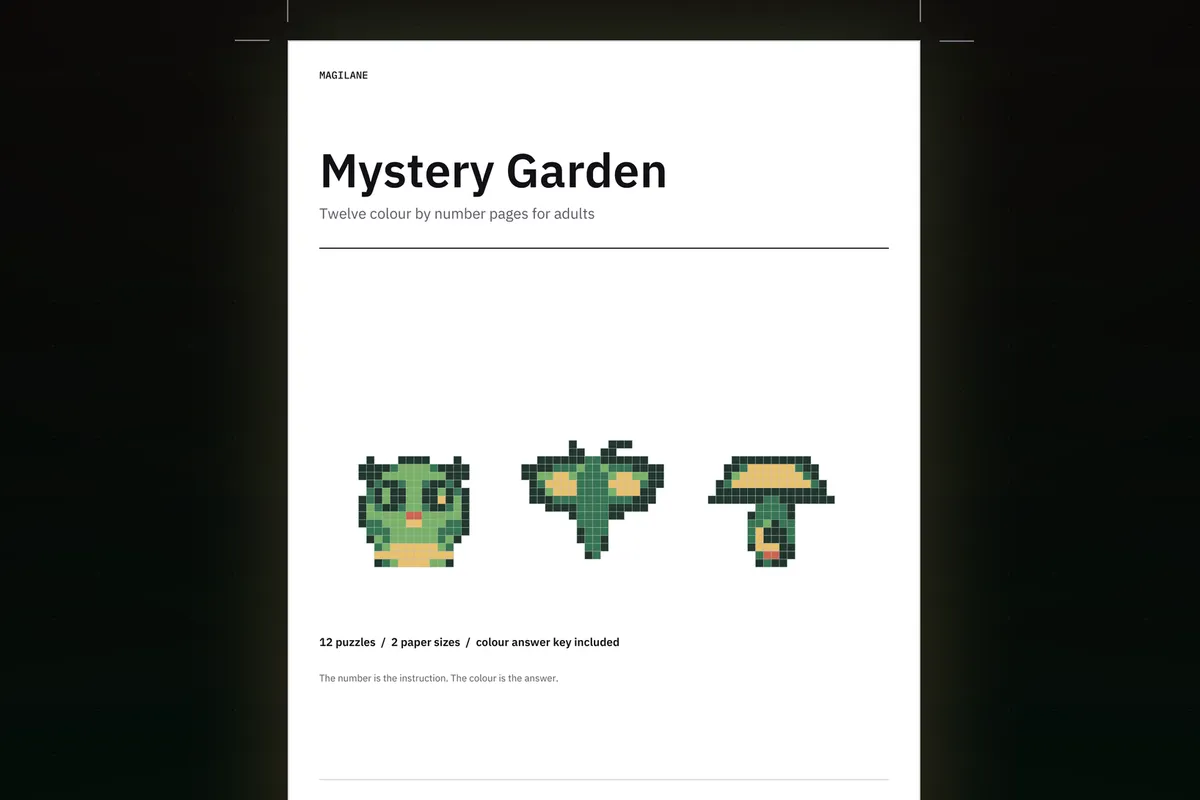 The finished cover and the original garden images