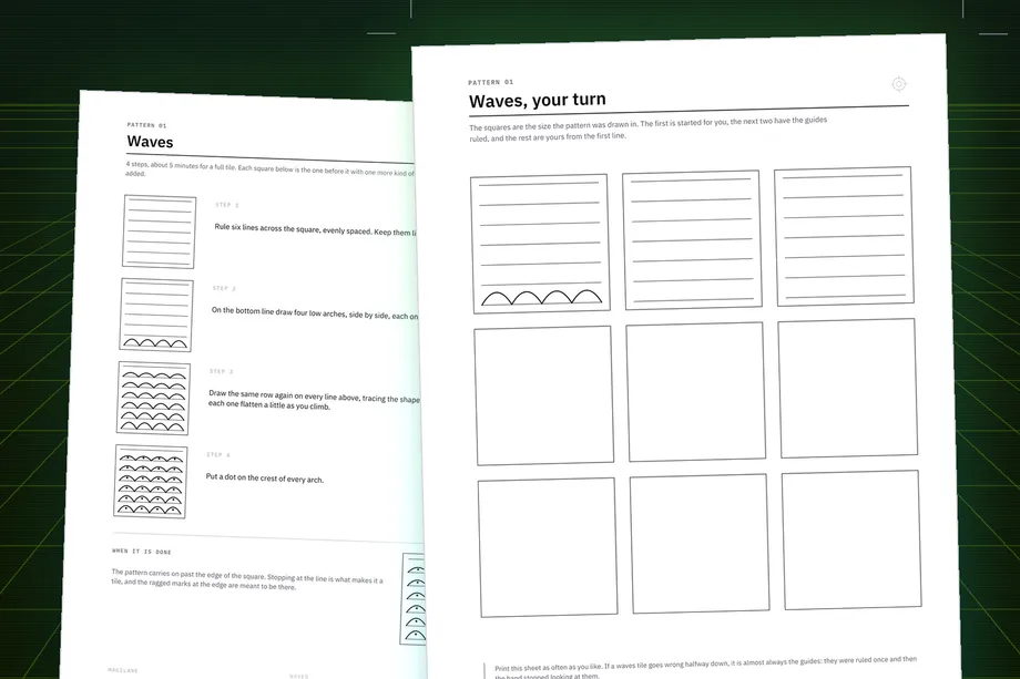 Then a whole sheet of squares to draw it in