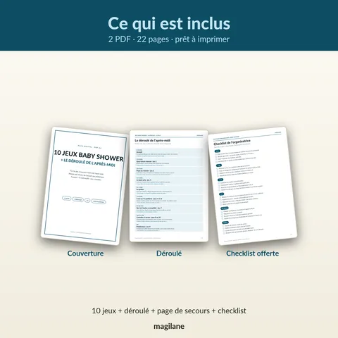 Ce qui est inclus. 2 PDF · 22 pages · prêt à imprimer
