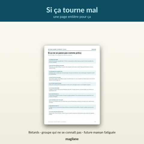 Si ça tourne mal. une page entière pour ça